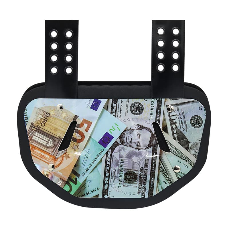 Placa traseira de futebol americano resistente a impactos – proteção leve e ventilada para a coluna